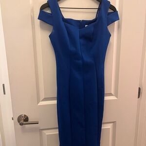 Calvin Klein Strapless Royal Blue Dress
